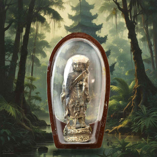 Amulette Phra Siwali en métal argenté – Wat Khao Lem (2015, Sakeow) La Magie du Bouddha.