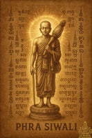 Amulette Phra Siwali en métal argenté – Wat Khao Lem (2015, Sakeow)