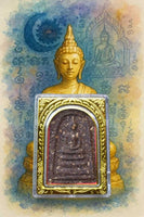 Amulette rare Phra Somdej – Luang Phor Phat Ro (Wat Bung, Nakhon Ratchasima)
