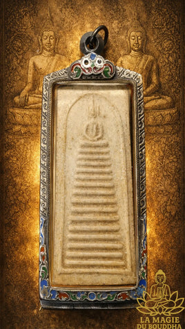 Rares et précieuses amulettes Phra Somdej Tat Thong à 16 niveaux bénies en 1972 au Wat King Keaw par le Très Vénérable LP Phueak La Magie du Bouddha.