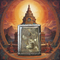 Grande amulette Phra Somdej ancienne au yant sacré tatoué à l’aiguille – Années 70 La Magie du Bouddha.