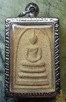Amulette Phra Somdej – Luang Phor Perm (Wat Pom Kaew) – Édition limitée 2002 avec photo au dos