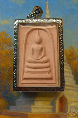 Amulette rose Phra Somdej avec chedi – Temple inconnu