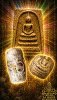 Perles sacrées anciennes Phra Somdej Muan La Magie du Bouddha.