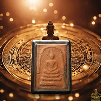 Amulette Phra Somdej ancienne en terre cuite rouge – Région d’Ayutthaya