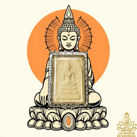 💠 Amulette Phra Somdej avec yant manuscrit au revers – Thaïlande années 1990 La Magie du Bouddha.