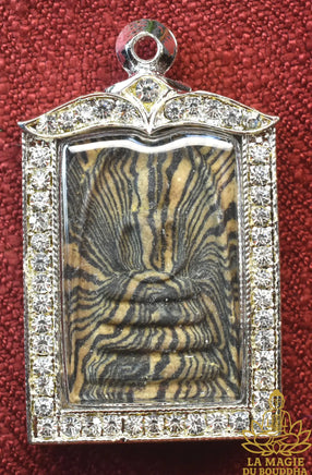 Amulette Phra Somdej Pim Chinabunchon "peau de tigre" – Très Vénérable Luang Phor Pae (1996) La Magie du Bouddha.