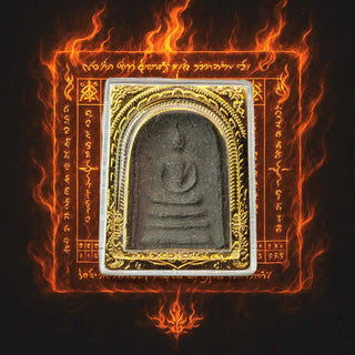 Amulette Phra Somdej consacrée en 1977 par Luang Phor Khao Analayo – Wat Tham Klong Phen (Udon Thani) La Magie du Bouddha.
