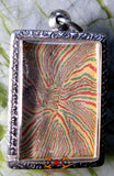 Amulette Phra Somdej multicolore ancienne.