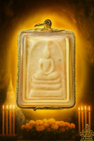 🪷 Amulette Phra Somdej en pierre relique Hin Phratat – Wat Phrom Nimit (Kanchanaburi, 2001)