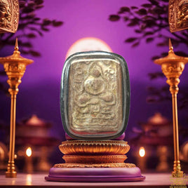 Amulette ancienne Phra Somdej Saiyid – Luang Por Khan Inthapanyo (Wat Nok Krachap, Ayutthaya)