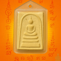 Amulette Phra Somdej ancienne (années 70/80) – Wat Bang Khunphrom – Yant manuscrit rouge au dos