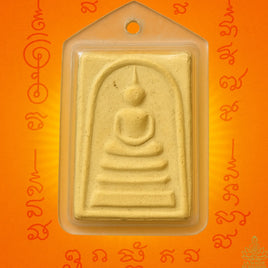 Amulette Phra Somdej ancienne (années 70/80) – Wat Bang Khunphrom – Yant manuscrit rouge au dos