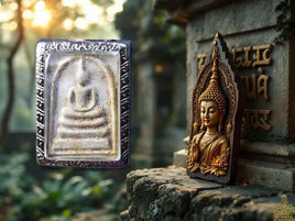 Petite amulette ancienne Phra Somdej (avec Phratat) - Wat Rakhang Kositharam. – Image d'Amulette Bouddhiste | Amulette Magique