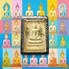 Amulette Phra Somdej – Wat Sanam Chang (1991) – Bénédiction de Luang Phor Thuek et Luang Phor Koon