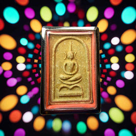 Amulette protectrice Phra Somdej (avec Yant Trinisingue) – Wat Om Noi