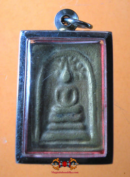 Amulette Thaï du Bouddha Phra Somdej en bronze. La Magie du Bouddha.