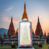 Rares et précieuses amulettes Phra Somdej Tat Thong à 16 niveaux bénies en 1972 au Wat King Keaw par le Très Vénérable LP Phueak La Magie du Bouddha.