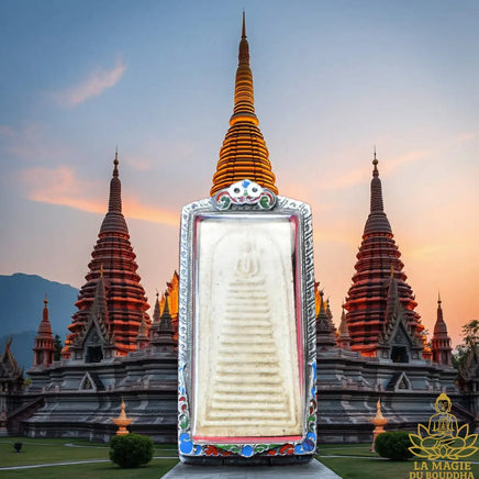 Rares et précieuses amulettes Phra Somdej Tat Thong à 16 niveaux bénies en 1972 au Wat King Keaw par le Très Vénérable LP Phueak La Magie du Bouddha.