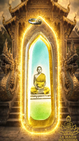 Amulette du Bouddha debout Phra Leela - Vénérable Phrakru Udom Pawanna du Wat Phuet Udom La Magie du Bouddha.