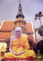 Look Aum sacré d’invulnérabilité en plomb ancien - Très Vénérable Luang Phor Huat Thammasaro du Wat Uposatharam La Magie du Bouddha.
