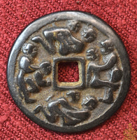 🧧 Jeton ancien de maison close chinoise – Amulette d’amour en bronze (début XIXe siècle) La Magie du Bouddha.