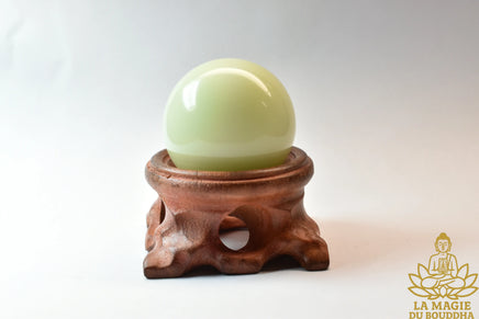 Boule de pierre sacrée chinoise fluorescente Ye Ming Zhu bleue La Magie du Bouddha.