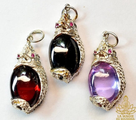 Pendentifs thaïlandais en Cristal sacré des Nâgas Dta Payanag La Magie du Bouddha.