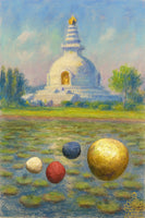 Tibetan Sana Chuna Rilbu Relic Beads. 
