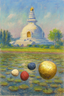 Perles reliques Tibétaines Sana Chuna Rilbu. La Magie du Bouddha.