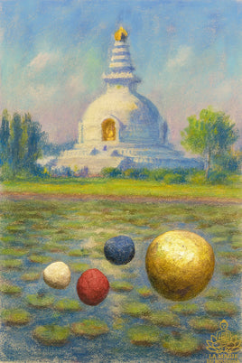 Tibetan Sana Chuna Rilbu Relic Beads. 