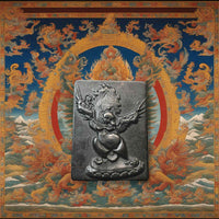 Plaque sacrée Garouda – Pierre noire magnétique sculptée (Tibet/Mongolie) La Magie du Bouddha.