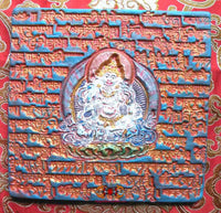 Plaque votive tibétaine de dorje sempa. 