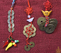 Porte-bonheur Feng Shui en pièces chinoises – amulettes de fortune