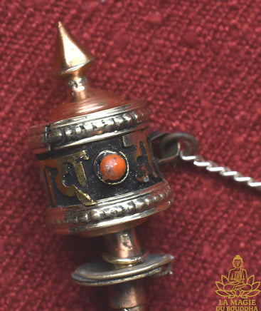 Petit moulin à prières tibétain artisanal du Népal La Magie du Bouddha.