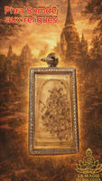 Ancient Phra Somdej amulet with sacred relics