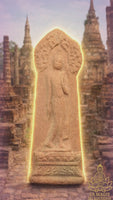 🪷 Votive tablet in terracotta, standing Buddha, Phra Leela