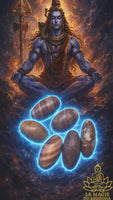Small natural Shiva Lingams in sacred Narmada River stone
