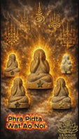 Lot de 5 amulettes protectrices Phra Pidta Phithi Maha Phuttha Phisek - Wat Aomnoi