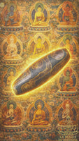 Ancient sacred nine-eyed Tibetan Dzi bead