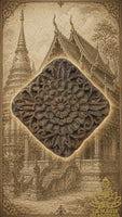 Lanna style floral mandala votive tablet