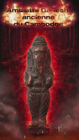 Ancient Cambodian standing copper Ganesha amulet