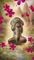 Ancient Thai Amulet Phra Pidta Phra Pikanet Patinated Bronze