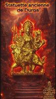 🔱 Statuette ancienne de la déesse Durga en bronze doré