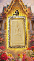 💠 Phra Somdej amulet with handwritten yant on the reverse – Thailand, 1990s