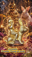 Khuman Thong Jao Khun Riak Sap Roon Raek Amulet on rabbit - Wat Phangdan Khuankhanun (2023)