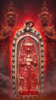 Ancient Protective Tao Wessuwan Red Ceramic Amulet