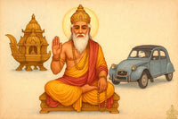 Autocollant Yantra Protecteur de Vishwakarma – Protection Mécanique et Spirituelle pour Véhicules