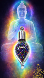 Billes reliques Ringsel Sarira Phratat arc en ciel. La Magie du Bouddha.