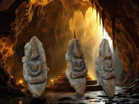 Hin Khao San fossile sculpté Phra Somdej – Moine de forêt Phra Siwali – Khao Sam Roi Yot